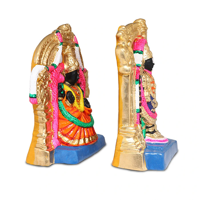 Perumal Thayar Paper Mache Golu Bommai Pair - 12 Inches | Giri Golu Doll/ Navaratri Golu Bomma/Gombe/Bommai