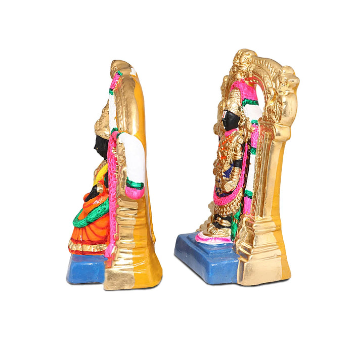 Perumal Thayar Paper Mache Golu Bommai Pair - 12 Inches | Giri Golu Doll/ Navaratri Golu Bomma/Gombe/Bommai