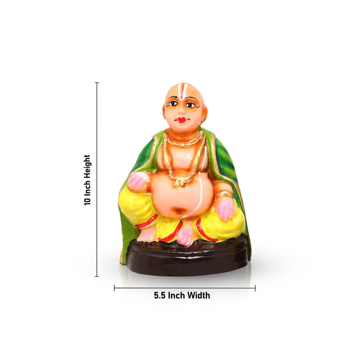 Thatha Paati Clay Golu Bommai Pair - 10 Inches | Giri Golu Doll/ Navaratri Golu Bomma/Gombe/Bommai