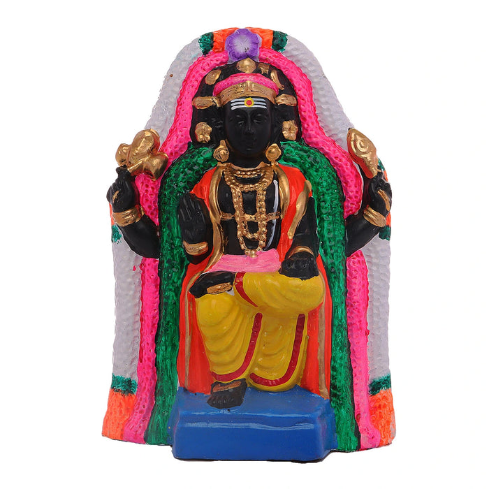 Dakshinamurthy Vigraham Clay Golu Bommai - 9 X 6 Inches | Navaratri Golu Gombe/ Giri Golu Doll/ Navratri Decor