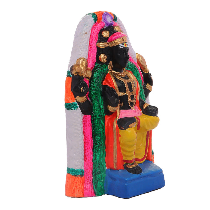 Dakshinamurthy Vigraham Clay Golu Bommai - 9 X 6 Inches | Navaratri Golu Gombe/ Giri Golu Doll/ Navratri Decor