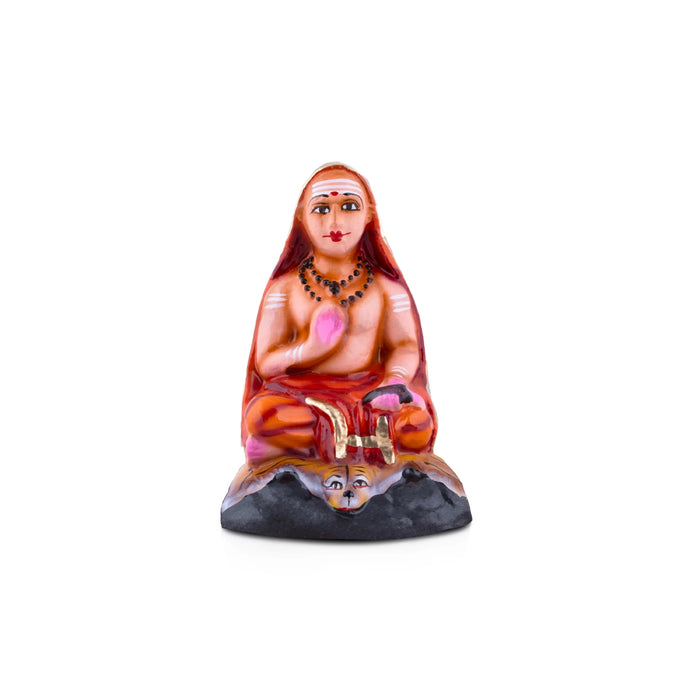 Adi Shankara Statue Paper Mache Golu Bommai- 10 X 6 Inches | Navaratri Golu Gombe/Giri Golu Doll/Navratri Decor
