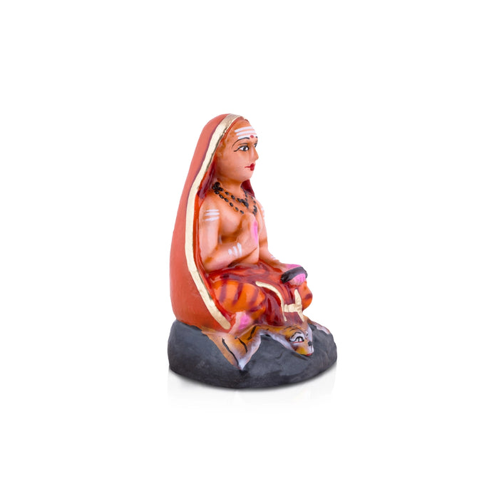 Adi Shankara Statue Paper Mache Golu Bommai- 10 X 6 Inches | Navaratri Golu Gombe/Giri Golu Doll/Navratri Decor