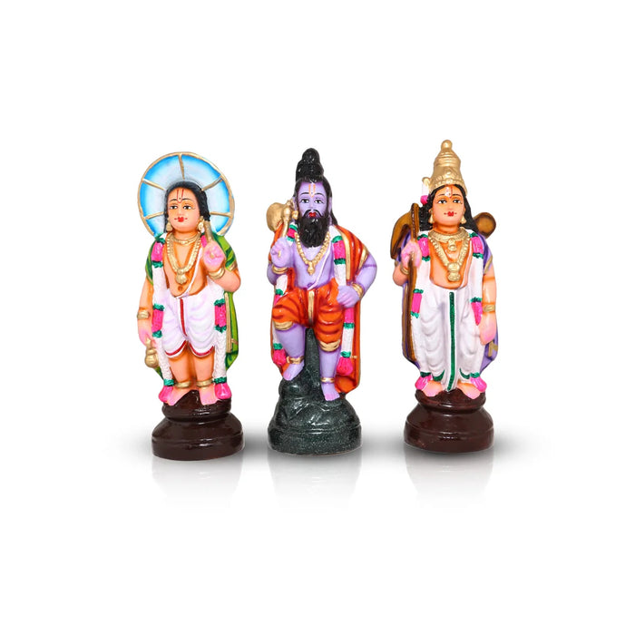 Dasavatharam Clay Golu Bommai Set - 12 x 5 Inches | Giri Golu Doll/ Navaratri Golu Bomma/Gombe/Bommai