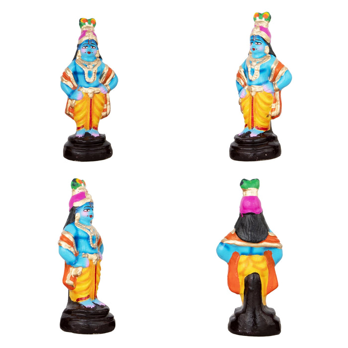 Dasavatharam Paper Mache Golu Bommai Set - 10 x 3 Inches | Giri Golu Doll/ Navaratri Golu Bomma/Gombe/Bommai