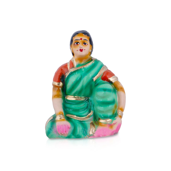 Fruits Vendor Clay Golu Bommai Set - 5 Inches | Giri Golu Doll/ Navaratri Golu Bomma/Gombe/Bommai