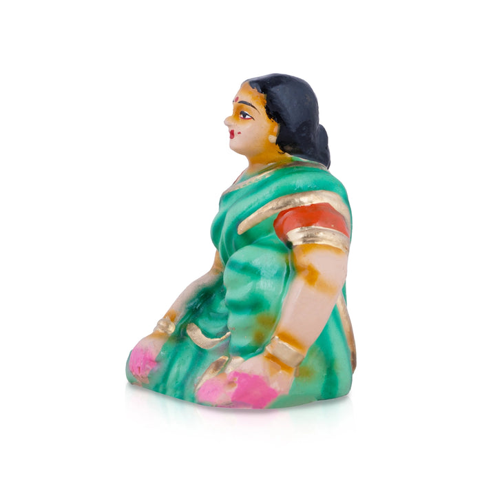 Fruits Vendor Clay Golu Bommai Set - 5 Inches | Giri Golu Doll/ Navaratri Golu Bomma/Gombe/Bommai