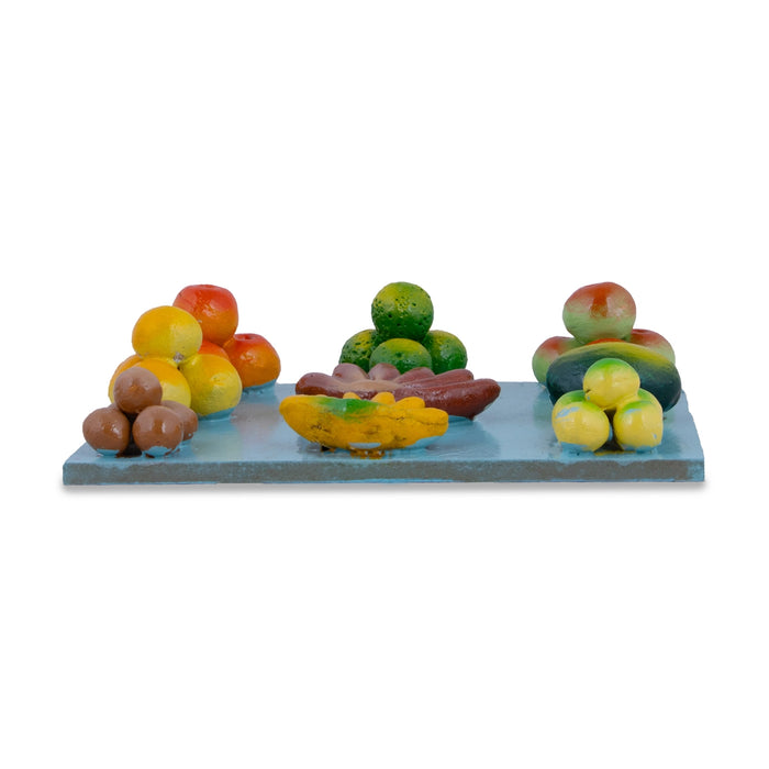 Fruits Vendor Clay Golu Bommai Set - 5 Inches | Giri Golu Doll/ Navaratri Golu Bomma/Gombe/Bommai