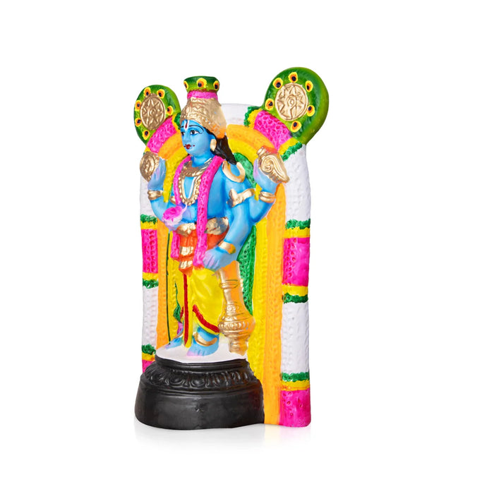 Guruvayurappan Paper Mache Golu Bommai - 10 x 7 Inches | Giri Golu Doll/ Navaratri Golu Bomma/Gombe/Bommai