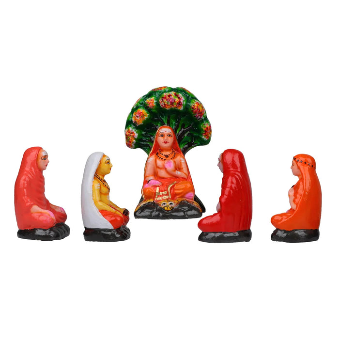 Adi Shankara Clay Golu Bommai Set - 9 x 6 Inches | Giri Golu Doll/ Navaratri Golu Bomma/Gombe/Bommai