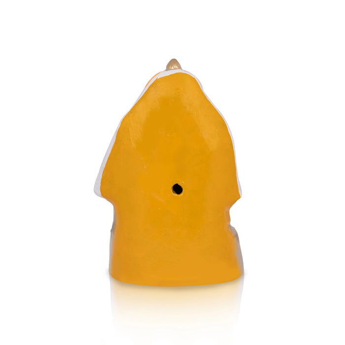 Pillayarpatti Ganesh Murti Sitting On Base-8 X 5 Inches | Gold Polish/Clay Vinayaka Statue For Ganapati Chaturthi