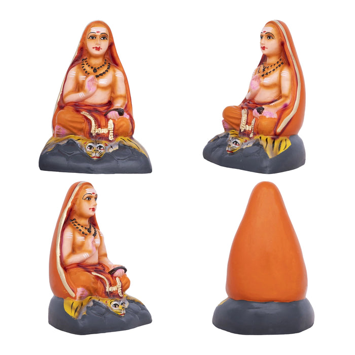 Adi Shankara with 4 Disciples Paper Mache Golu Bommai Set - 9 x 4 Inches | Giri Golu Doll/ Navaratri Golu Bomma/Gombe/Bommai