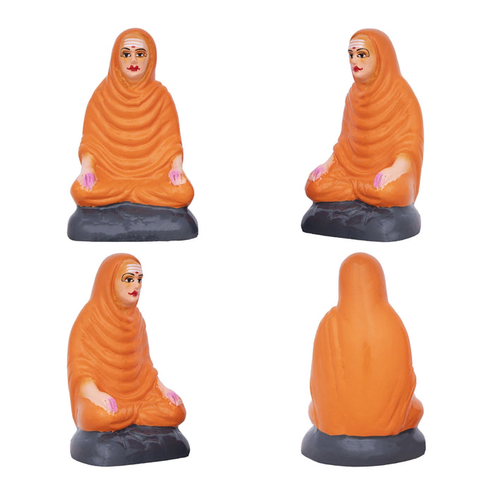 Adi Shankara with 4 Disciples Paper Mache Golu Bommai Set - 9 x 4 Inches | Giri Golu Doll/ Navaratri Golu Bomma/Gombe/Bommai