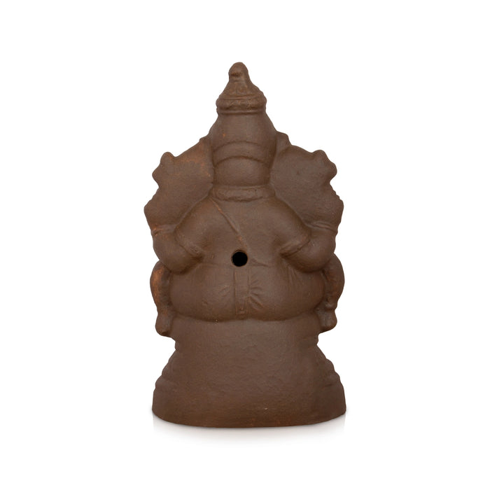 Eco Friendly Ganesha Idol - 10.5 x 6 Inches | Clay Statue/ Ganpati Idol/ Ganesh Chaturthi Decoration