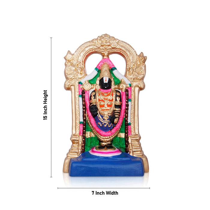 Perumal Thayar Clay Golu Bommai - 15 Inches | Giri Golu Doll/ Navaratri Golu Bomma/Gombe/Bommai