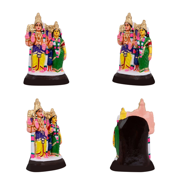Arupadai Veedu Murugan Paper Mache Golu Bommai Set - 10 x 8.5 Inches | Giri Golu Doll/ Navaratri Golu Bommalu