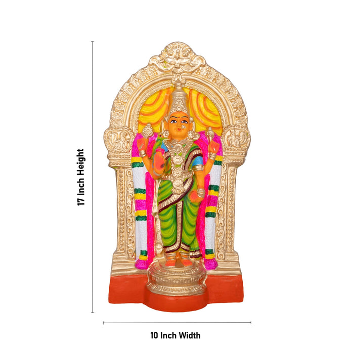 Garbarakshambigai Paper Mache Golu Bommai - 17 X 10 Inches | Navaratri Gombe/ Giri Golu Doll/ Navratri Decor