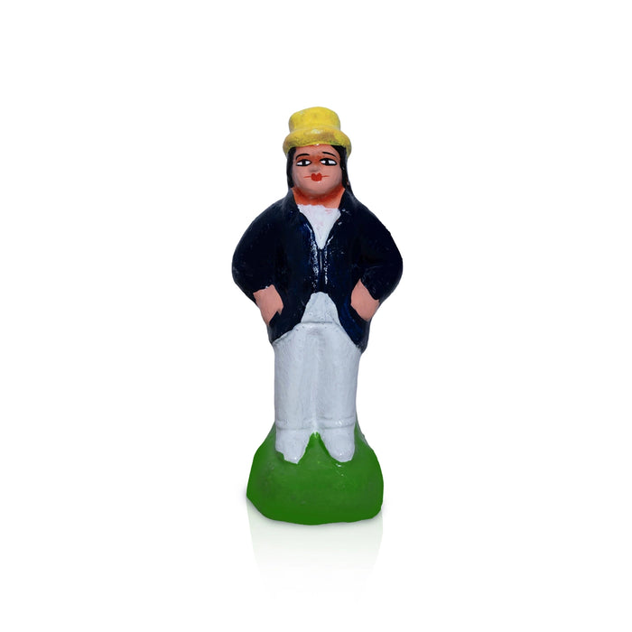 Cricket Clay Golu Bommai Set - 6.5 x 3 Inches | Giri Golu Doll/ Navaratri Golu Bomma/ Gombe/ Dasara Doll