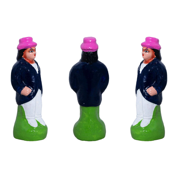 Cricket Clay Golu Bommai Set - 6.5 x 3 Inches | Giri Golu Doll/ Navaratri Golu Bomma/ Gombe/ Dasara Doll