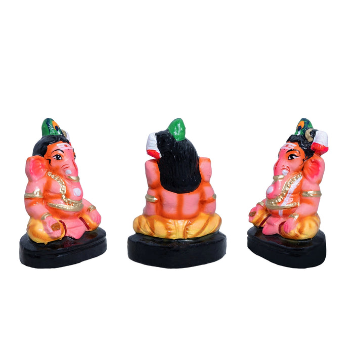 Balagar Thayam Clay Golu Bommai Set - 5 x 4 Inches | Giri Golu Doll/ Navaratri Golu Bomma/ Gombe/ Dasara Doll