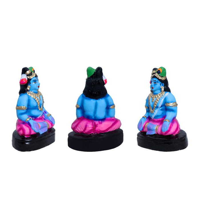 Balagar Thayam Clay Golu Bommai Set - 5 x 4 Inches | Giri Golu Doll/ Navaratri Golu Bomma/ Gombe/ Dasara Doll
