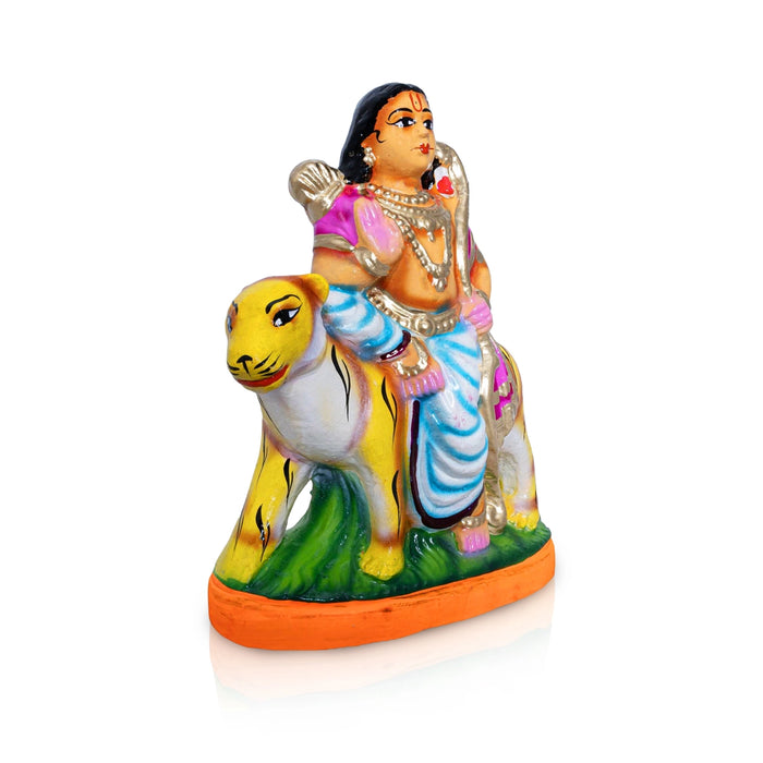 Ayyappan Clay Golu bommai - 12 x 6.5 Inches | Giri Golu Bommai/ Navaratri Kolu Bommalu/ Gombe