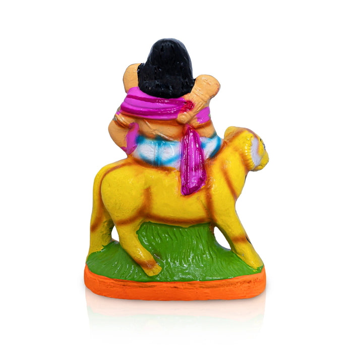 Ayyappan Clay Golu bommai - 12 x 6.5 Inches | Giri Golu Bommai/ Navaratri Kolu Bommalu/ Gombe
