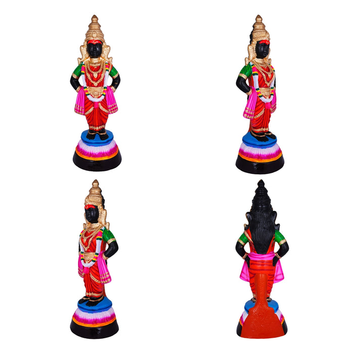 Pandurangan Rukkumayi Paper Mache Golu Bommai Pair - 28 x 9 Inches | 2 Pcs/ Giri Golu doll/ Navaratri Golu Gombe