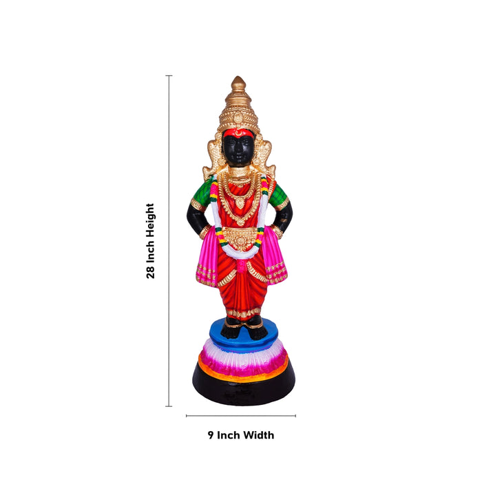 Pandurangan Rukkumayi Paper Mache Golu Bommai Pair - 28 x 9 Inches | 2 Pcs/ Giri Golu doll/ Navaratri Golu Gombe