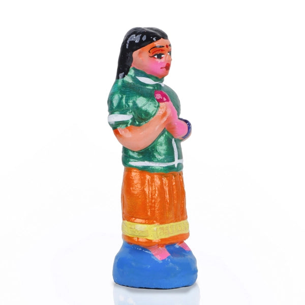 Panchumittai Clay Golu Bommai Set - 7.5 x 3 Inches | Giri Golu Doll/ Navaratri Golu Bomma/Gombe/Bommai