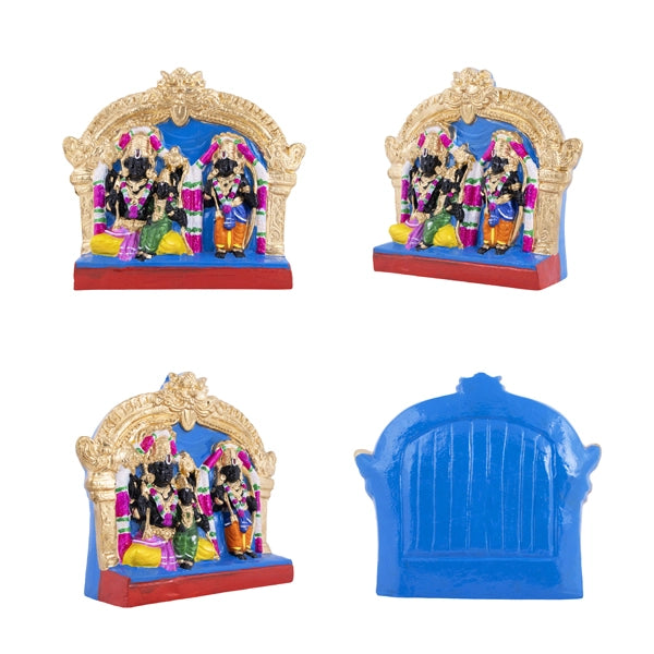 Bhadrachala Rama Clay Golu Bommai Pair - 11 x 11 Inches | Giri Golu Doll/ Navaratri Golu Bomma/Gombe/Bommai