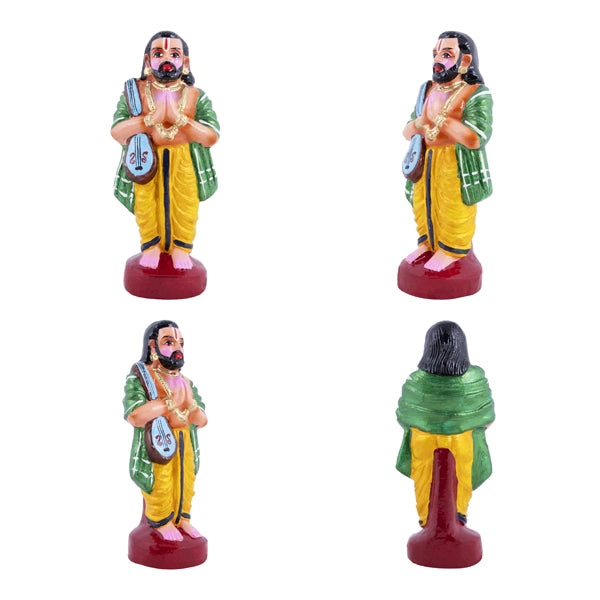 Bhadrachala Rama Clay Golu Bommai Pair - 11 x 11 Inches | Giri Golu Doll/ Navaratri Golu Bomma/Gombe/Bommai