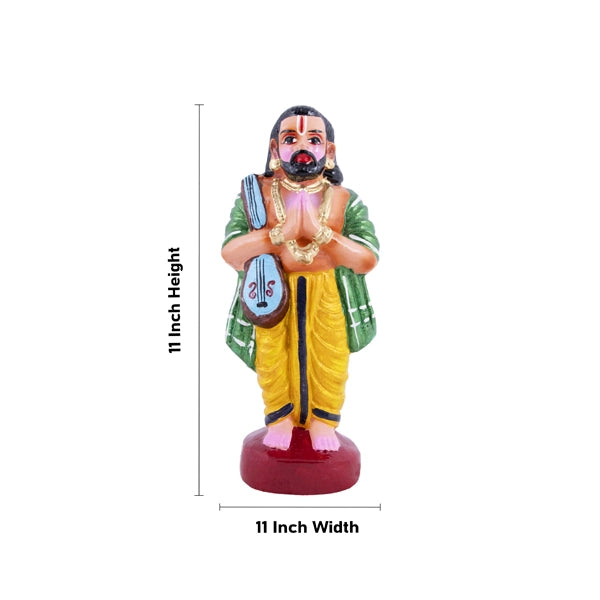 Bhadrachala Rama Clay Golu Bommai Pair - 11 x 11 Inches | Giri Golu Doll/ Navaratri Golu Bomma/Gombe/Bommai