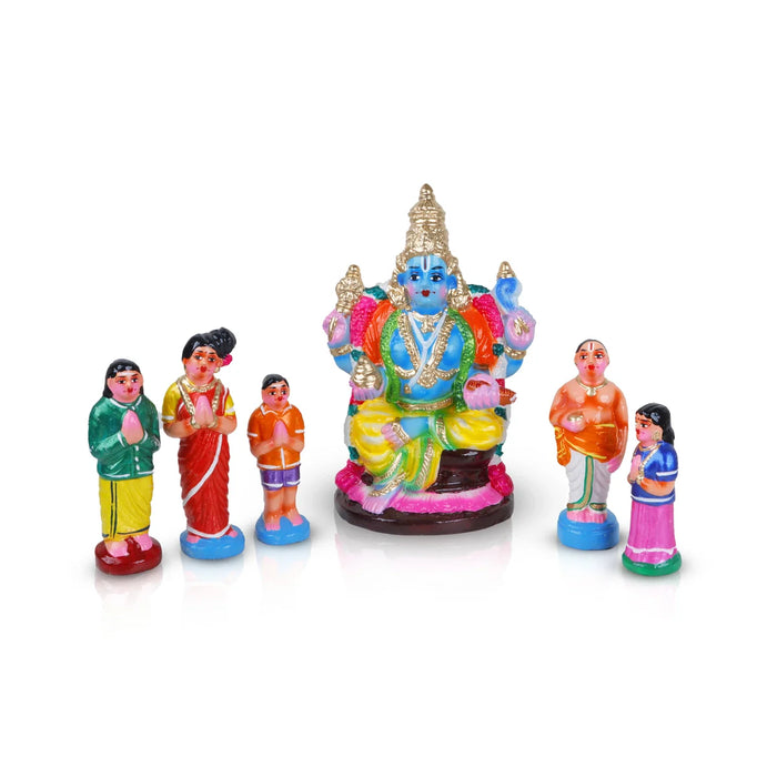 Dhanvantari Clay Golu Bommai Set - 12 Inches | Giri Golu Doll/ Navaratri Golu Bomma/Gombe/Bommai