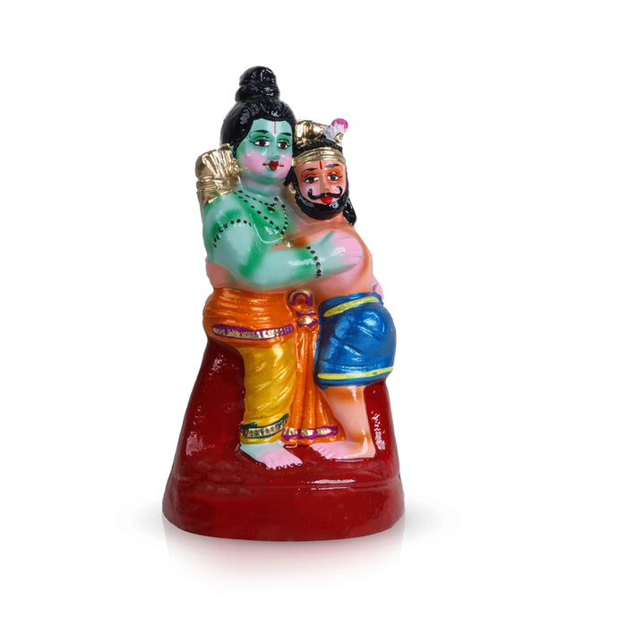 Rama Idol With Gugan Clay Golu Bommai - 10 X 5 Inches | Navaratri Golu Gombe/ Giri Golu Doll/ Navratri Decor