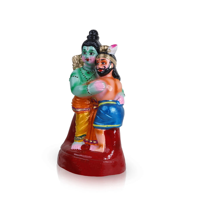 Rama Idol With Gugan Clay Golu Bommai - 10 X 5 Inches | Navaratri Golu Gombe/ Giri Golu Doll/ Navratri Decor