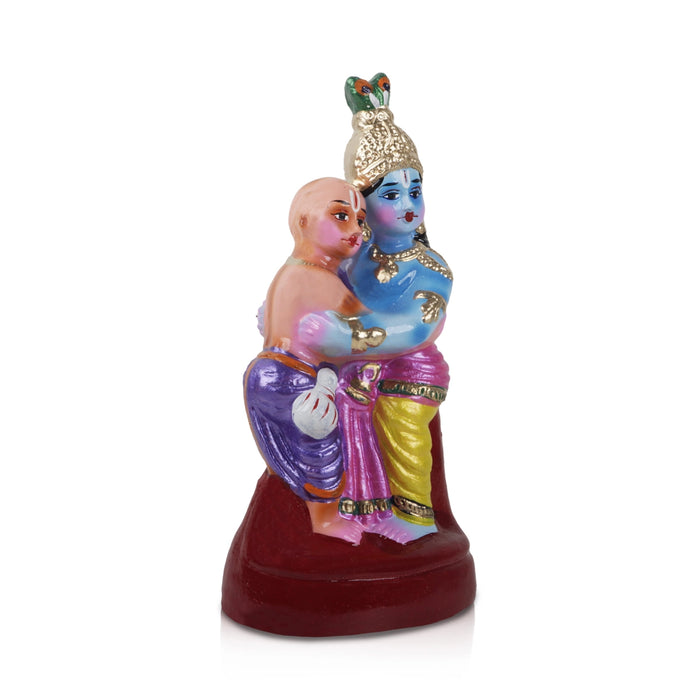 Krishna Murti With Kuselar Clay Golu Bommai- 11 X 7 Inches | Navaratri Golu Gombe/Giri Golu Doll/Navratri Decor