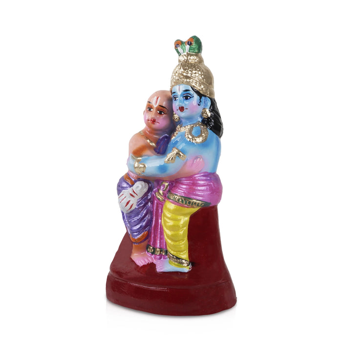 Krishna Murti With Kuselar Clay Golu Bommai- 11 X 7 Inches | Navaratri Golu Gombe/Giri Golu Doll/Navratri Decor