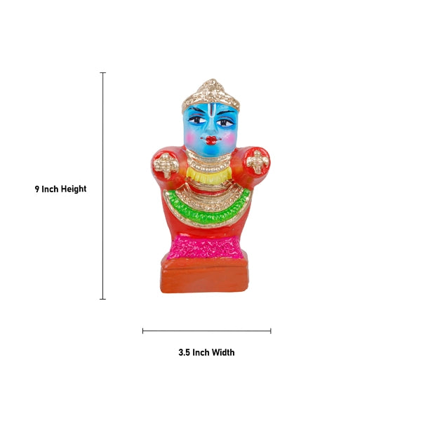 Puri Jagannath Clay Golu Bommai Set - 9 x 3.5 Inches | Giri Golu Doll/ Navaratri Golu Bomma/Gombe/Bommai