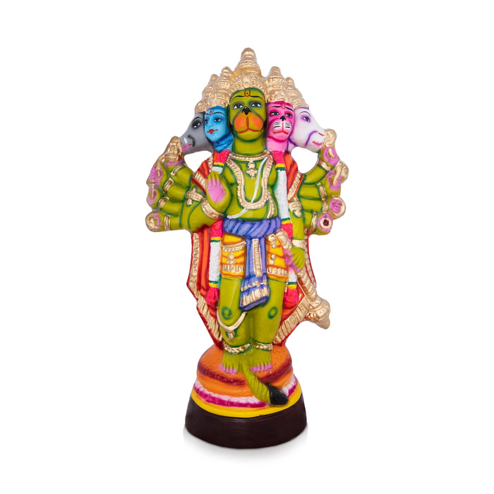 Panchamukha Hanuman Paper Mache Golu Bommai - 18 x 9 Inches | Giri Golu Doll/ Navaratri Golu Bomma/Gombe/Bommai