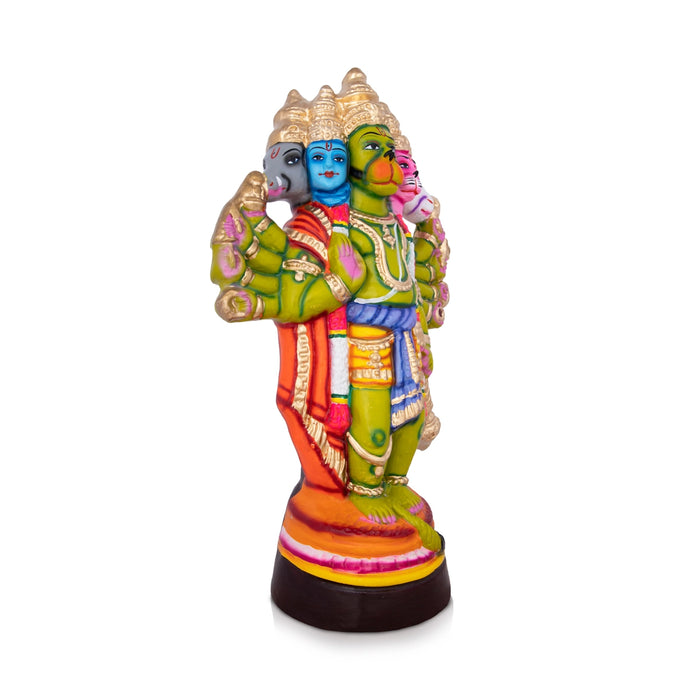 Panchamukha Hanuman Paper Mache Golu Bommai - 18 x 9 Inches | Giri Golu Doll/ Navaratri Golu Bomma/Gombe/Bommai