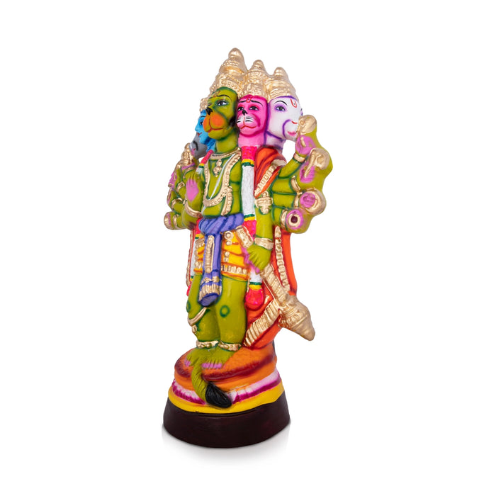 Panchamukha Hanuman Paper Mache Golu Bommai - 18 x 9 Inches | Giri Golu Doll/ Navaratri Golu Bomma/Gombe/Bommai