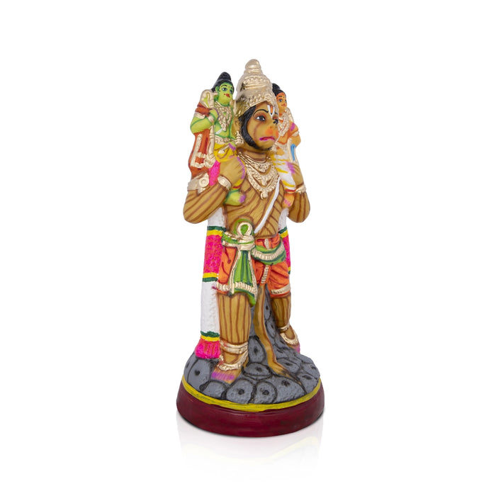 Hanuman Lifting Ram Lakshman Paper Mache Golu Bommai - 16 x 6 Inches | Giri Golu Doll/ Navaratri Golu Bomma/Gombe/Bommai