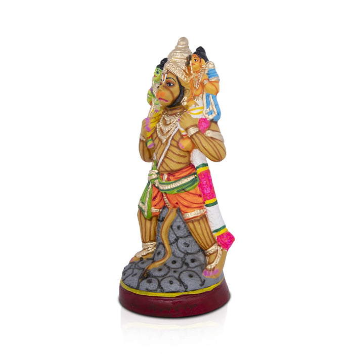 Hanuman Lifting Ram Lakshman Paper Mache Golu Bommai - 16 x 6 Inches | Giri Golu Doll/ Navaratri Golu Bomma/Gombe/Bommai