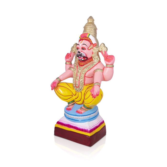 Yoga Narasimhar Paper Mache Golu Bommai - 22 x 12 Inches | Giri Golu Doll/ Navaratri Golu Bomma/Gombe/Bommai