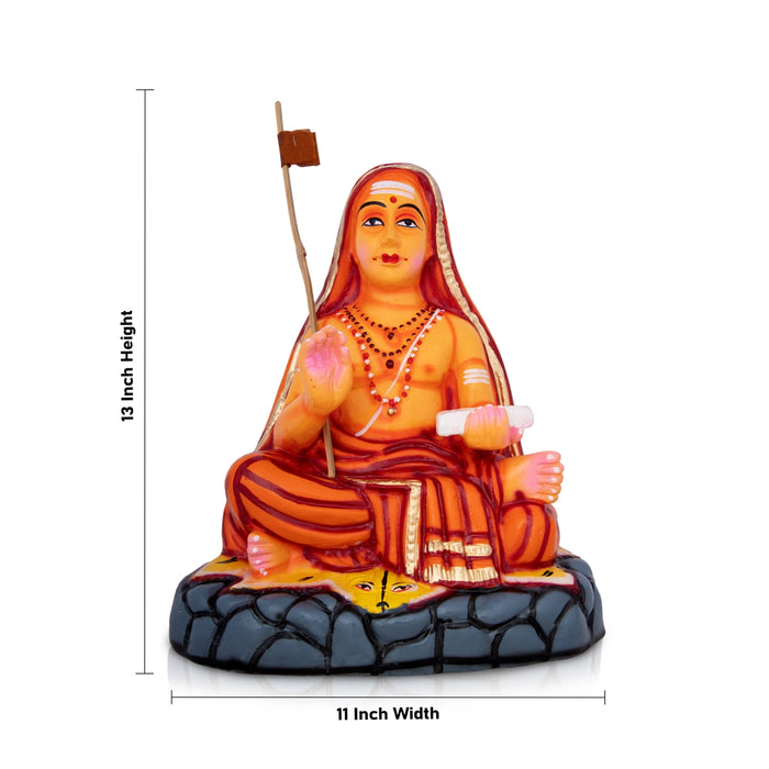 Adi Shankaracharya Paper Mache Golu Bommai - 13 x 11 Inches | Giri Golu Doll/ Navaratri Golu Bomma/Gombe/Bommai