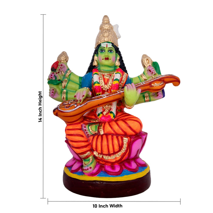 Raja Shyamala Devi Paper Mache Golu Bommai - 14 x 10 Inches | Giri Golu Doll/ Navaratri Golu Bomma/Gombe/Bommai