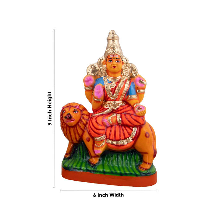 Lakshmi Saraswati Durgai Paper Mache Golu Bommai Set - 9 x 6 Inches | Giri Golu Doll/ Navaratri Golu Bomma/Gombe/Bommai