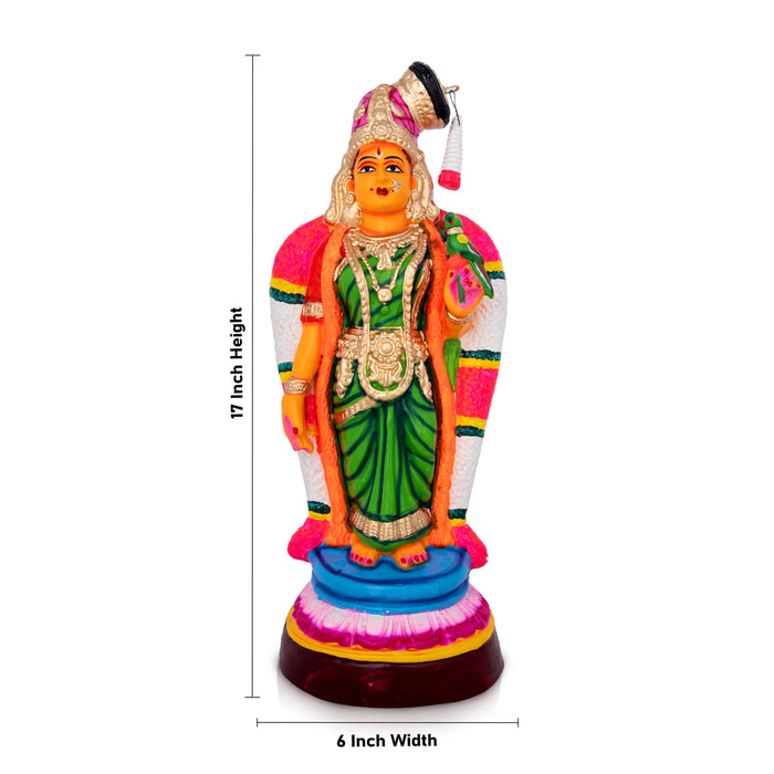 Andal Paper Mache Golu Bommai - 17 x 6 Inches | Giri Golu Doll/ Navaratri Golu Bomma/Gombe/Bommai