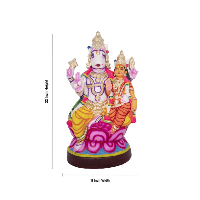 Lakshmi Hayagreevar Paper Mache Golu Bommai - 22 x 11 Inches | Giri Golu Doll/ Navaratri Golu Bomma/Gombe/Bommai